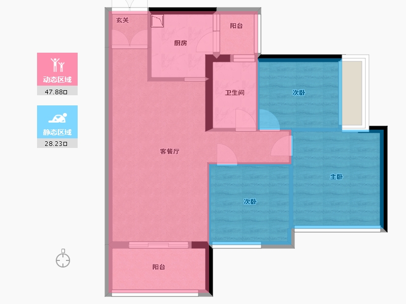 广东省-中山市-骏瓏盛景-68.00-户型库-动静分区