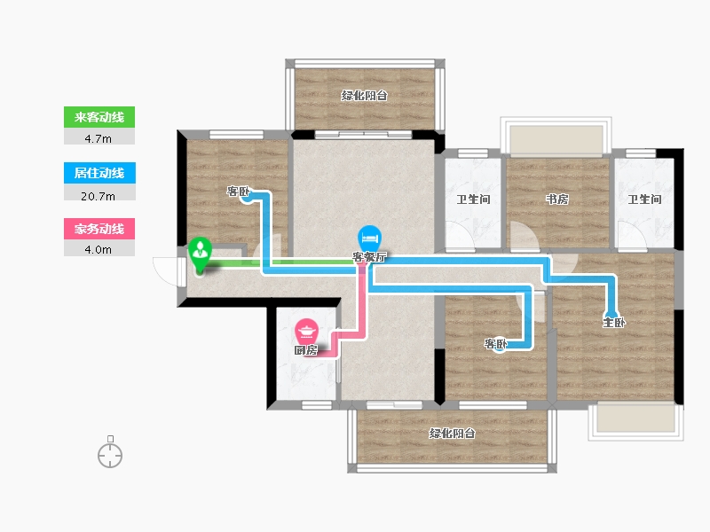 广西壮族自治区-南宁市-深石汉华锦上城-92.18-户型库-动静线