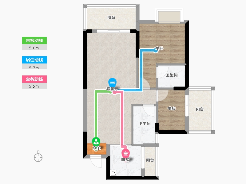 广东省-潮州市-滨江华府-67.44-户型库-动静线