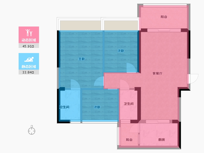 广东省-中山市-潮汇湾名苑-71.20-户型库-动静分区