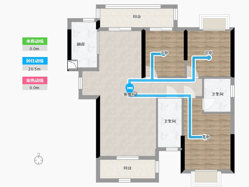 湖南省-长沙市-长龙湾-89.11-户型库-动静线