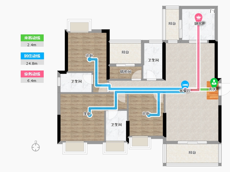 广东省-潮州市-滨江华府-114.05-户型库-动静线