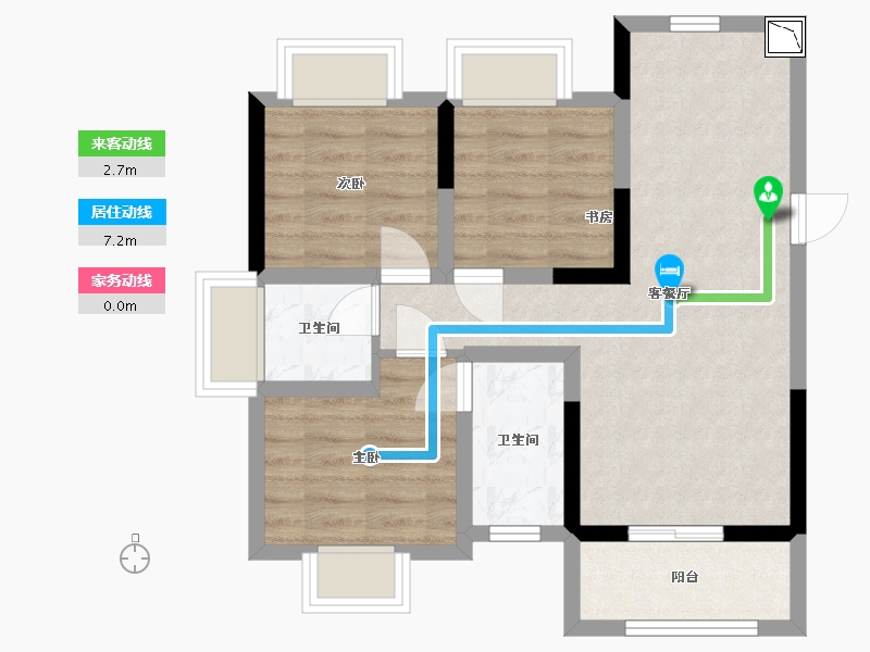 广西壮族自治区-北海市-银河云谷里-59.95-户型库-动静线