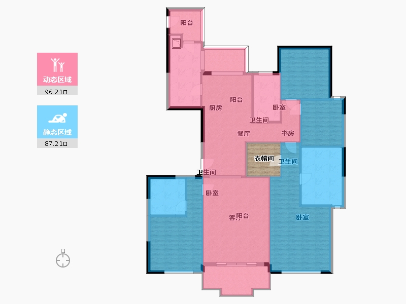 浙江省-杭州市-理想康城一品-173.44-户型库-动静分区