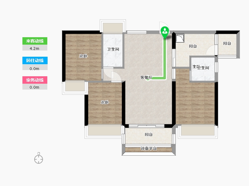 广东省-中山市-中山碧桂园凤凰城-76.64-户型库-动静线