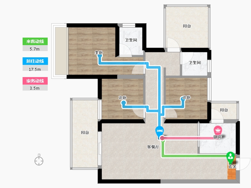 广西壮族自治区-南宁市-海蓝金钟府-83.24-户型库-动静线