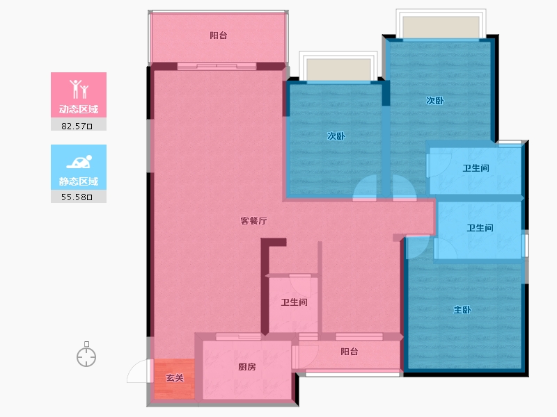 广西壮族自治区-南宁市-轨道御珑壹号城-123.39-户型库-动静分区