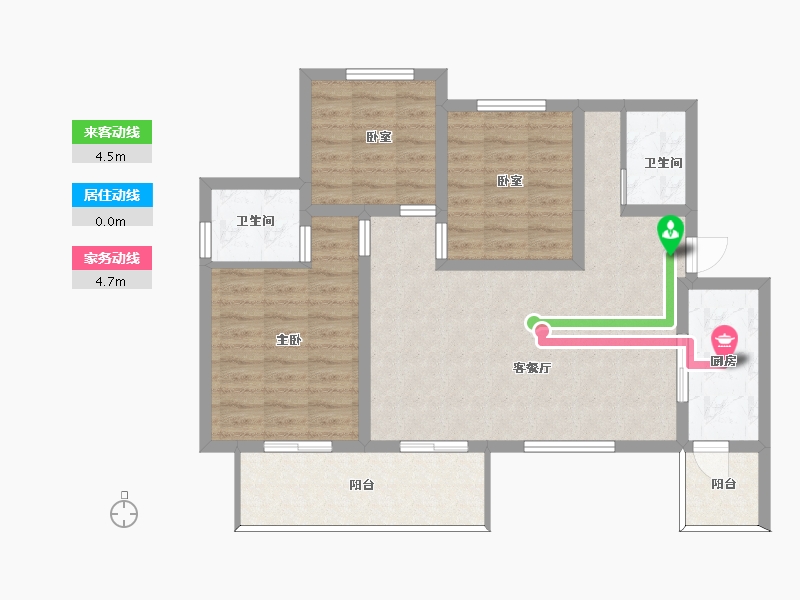 四川省-泸州市-远达御江府-86.88-户型库-动静线