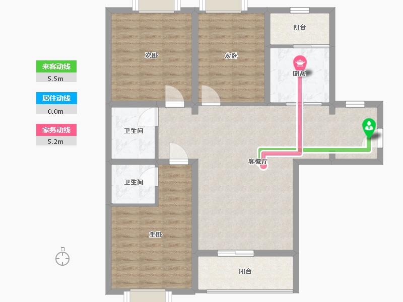 广西壮族自治区-北海市-长青商业广场-94.32-户型库-动静线