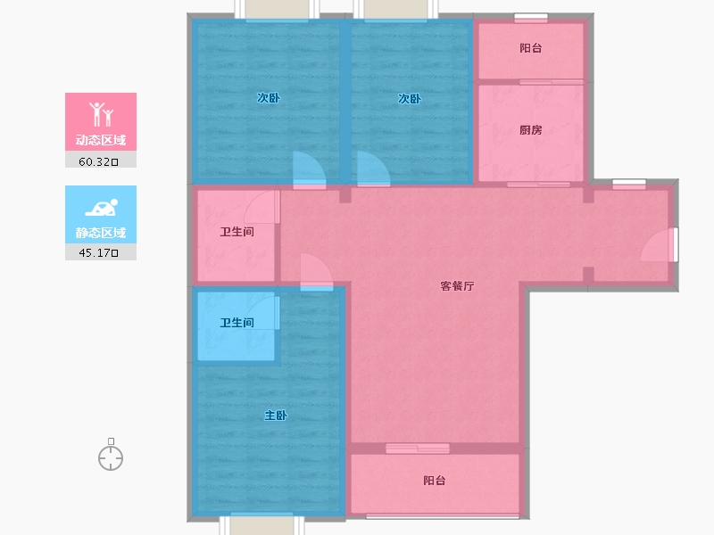 广西壮族自治区-北海市-长青商业广场-94.32-户型库-动静分区