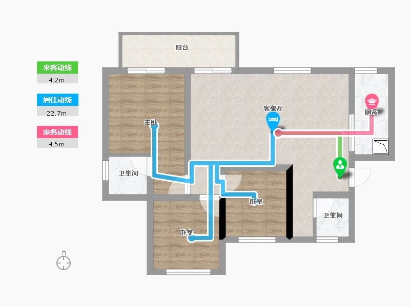 四川省-泸州市-远达御江府-71.06-户型库-动静线