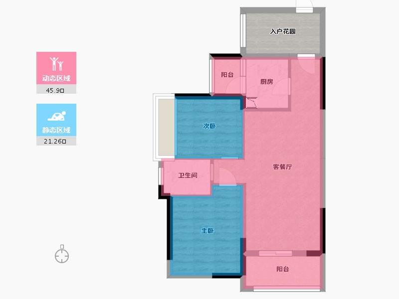 广东省-中山市-骏瓏盛景-66.00-户型库-动静分区