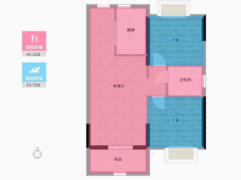 广西壮族自治区-北海市-中安·止泊园-57.16-户型库-动静分区