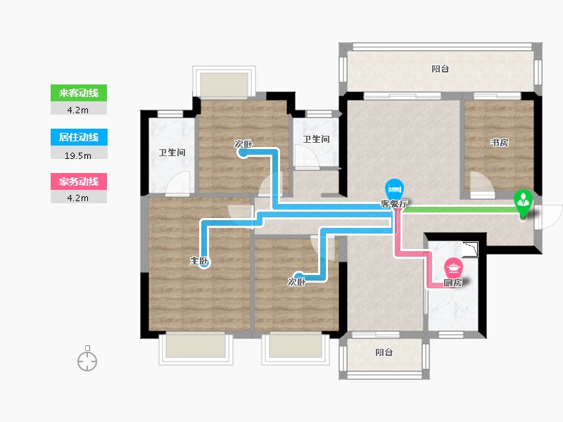 广西壮族自治区-南宁市-美的旭辉城-89.62-户型库-动静线