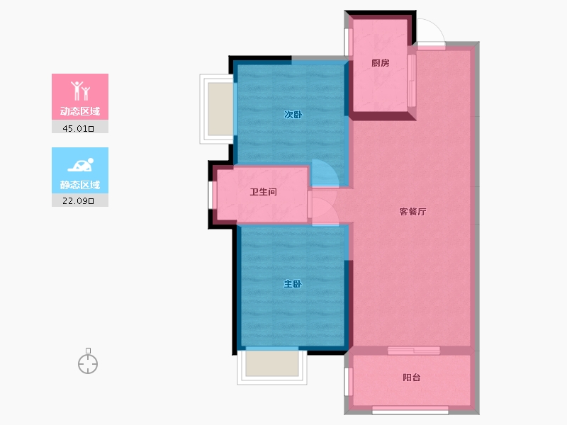 广西壮族自治区-南宁市-华润置地悦年华润府-59.60-户型库-动静分区