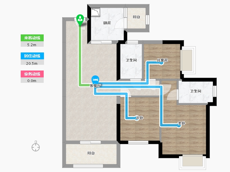 广西壮族自治区-南宁市-华润置地悦年华润府-82.09-户型库-动静线