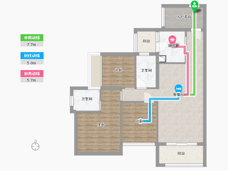 广东省-中山市-骏瓏盛景-82.40-户型库-动静线