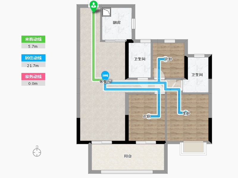 广西壮族自治区-南宁市-奥园瀚德棠悦府-85.06-户型库-动静线