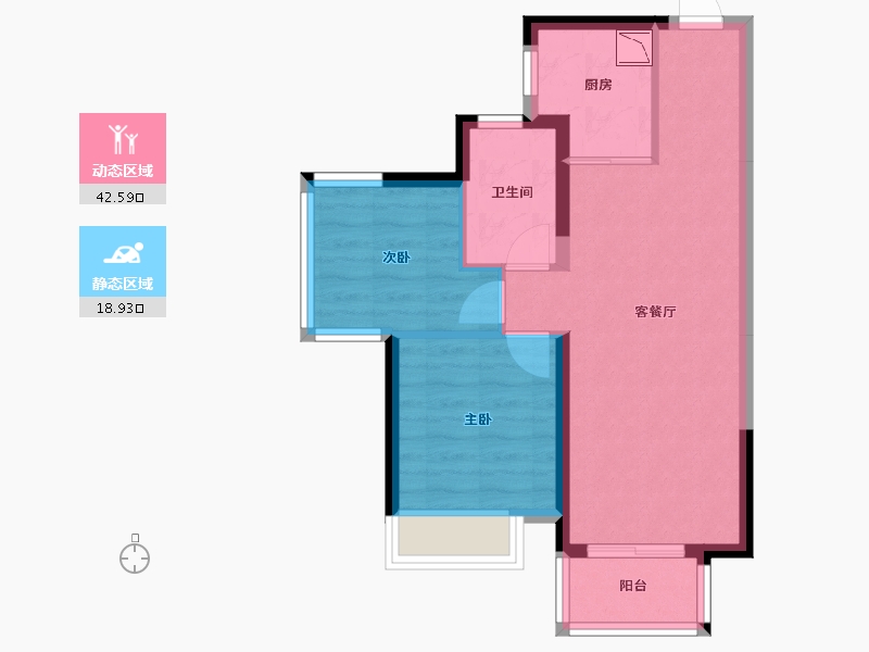 广西壮族自治区-南宁市-龙光玖珑郡-54.30-户型库-动静分区