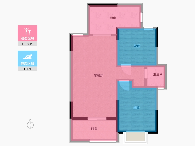 广西壮族自治区-北海市-汇联·海湾明珠二期-60.93-户型库-动静分区