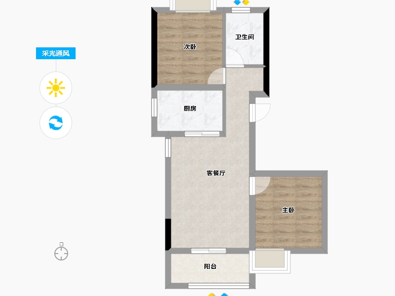 广西壮族自治区-北海市-乾丰家园-51.09-户型库-采光通风