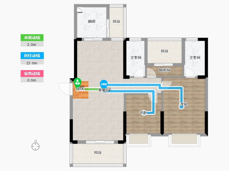 广东省-潮州市-滨江华府-92.53-户型库-动静线