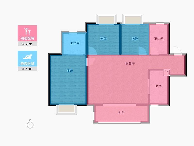 广西壮族自治区-北海市-北海新城吾悦广场-88.00-户型库-动静分区