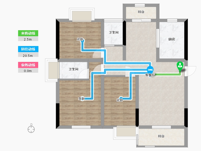 广西壮族自治区-北海市-中安·止泊园-81.09-户型库-动静线