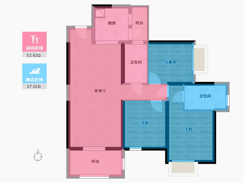 广西壮族自治区-南宁市-南宁宝能城-78.90-户型库-动静分区