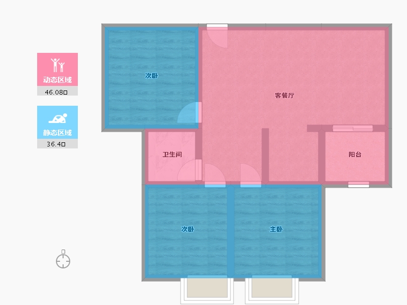 广西壮族自治区-北海市-长青商业广场-73.36-户型库-动静分区