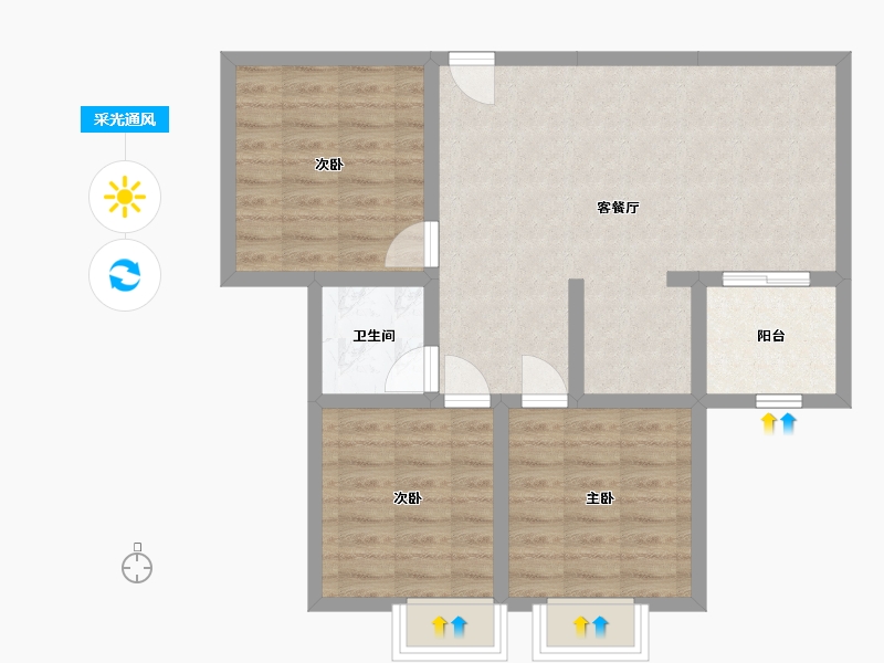 广西壮族自治区-北海市-长青商业广场-73.36-户型库-采光通风