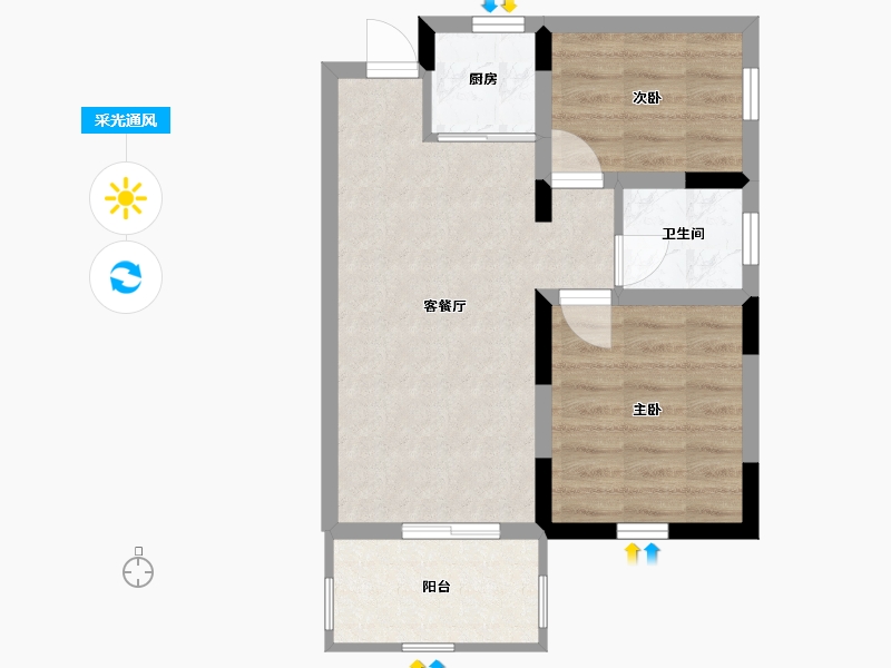 广西壮族自治区-北海市-桐洋华府-49.16-户型库-采光通风