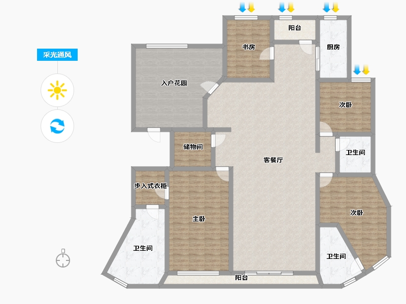 海南省-三亚市-海航财富海湾-201.07-户型库-采光通风