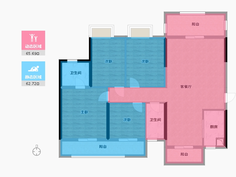 广西壮族自治区-南宁市-吉祥凤景湾-114.77-户型库-动静分区