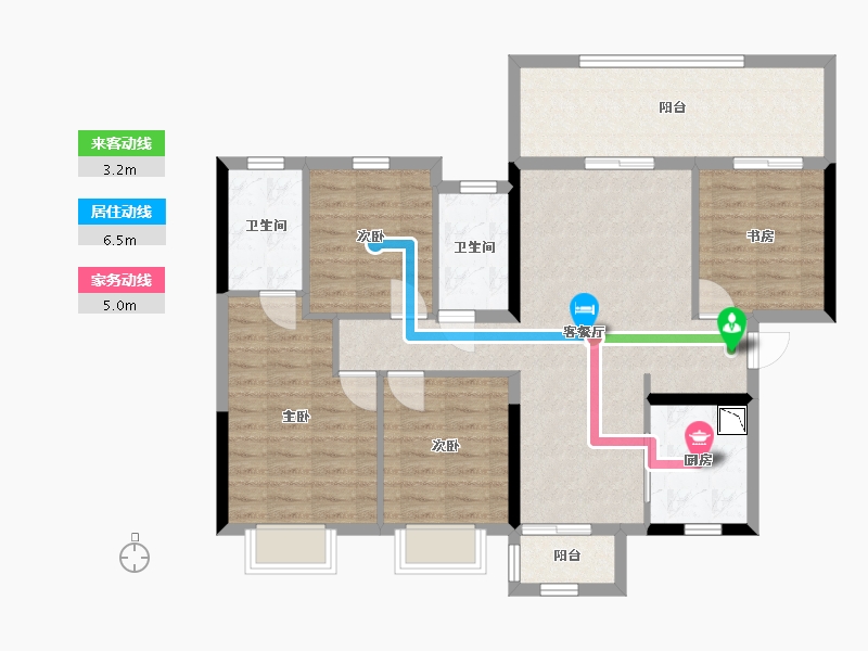 广西壮族自治区-南宁市-奥园瀚德棠悦府-101.21-户型库-动静线