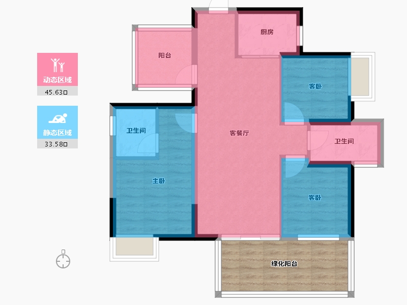 广西壮族自治区-南宁市-中建邕和府-81.46-户型库-动静分区