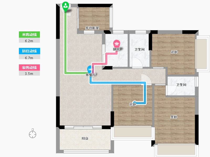 广东省-中山市-水韵名门-81.37-户型库-动静线