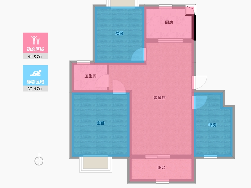 广西壮族自治区-北海市-圣美阳光家园四期-67.84-户型库-动静分区