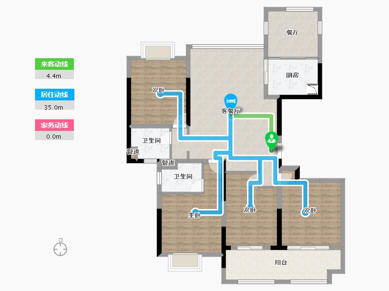 广西壮族自治区-桂林市-桂林三江望族-125.21-户型库-动静线