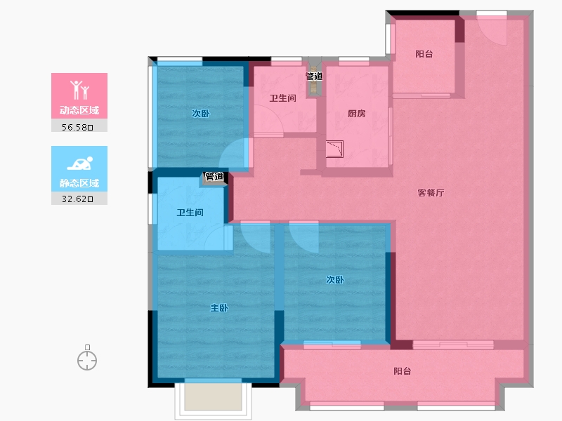 广西壮族自治区-桂林市-新城安厦大都会-78.67-户型库-动静分区