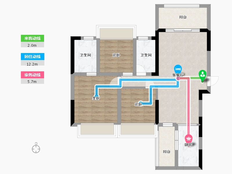 广东省-中山市-潮汇湾名苑-72.00-户型库-动静线