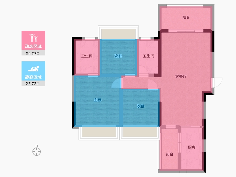 广东省-中山市-潮汇湾名苑-72.00-户型库-动静分区