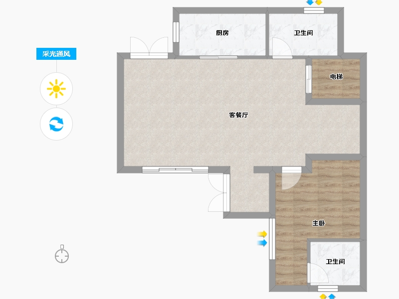 广西壮族自治区-南宁市-九樾府樾境-68.54-户型库-采光通风