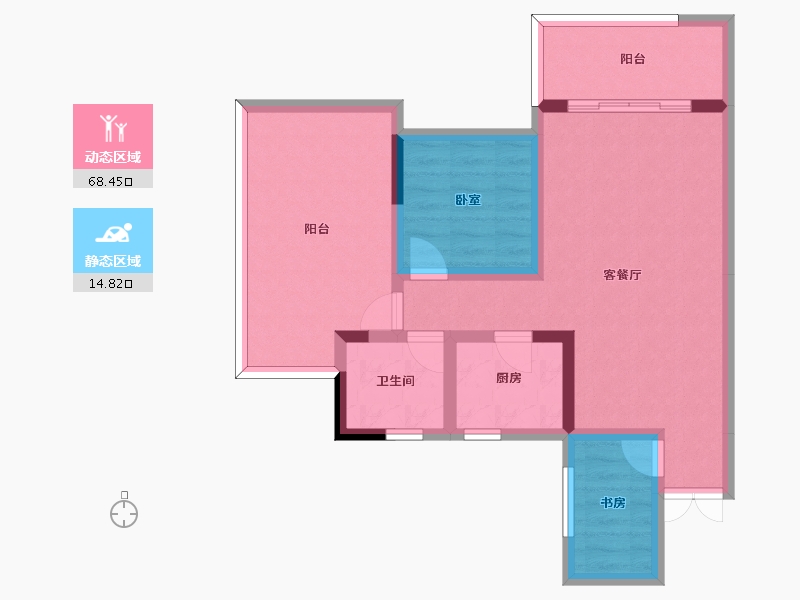 四川省-泸州市-华辰嘉园-73.52-户型库-动静分区