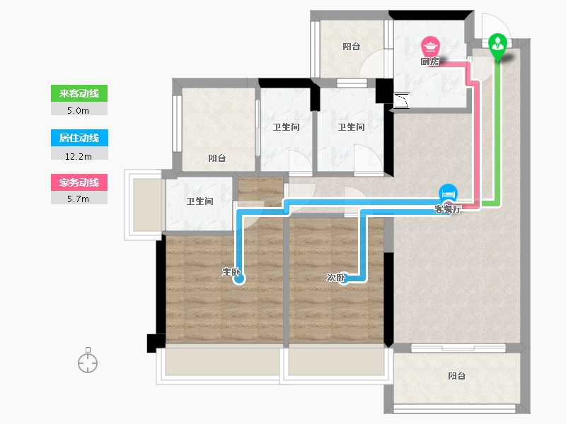 广东省-中山市-御景香江-71.61-户型库-动静线