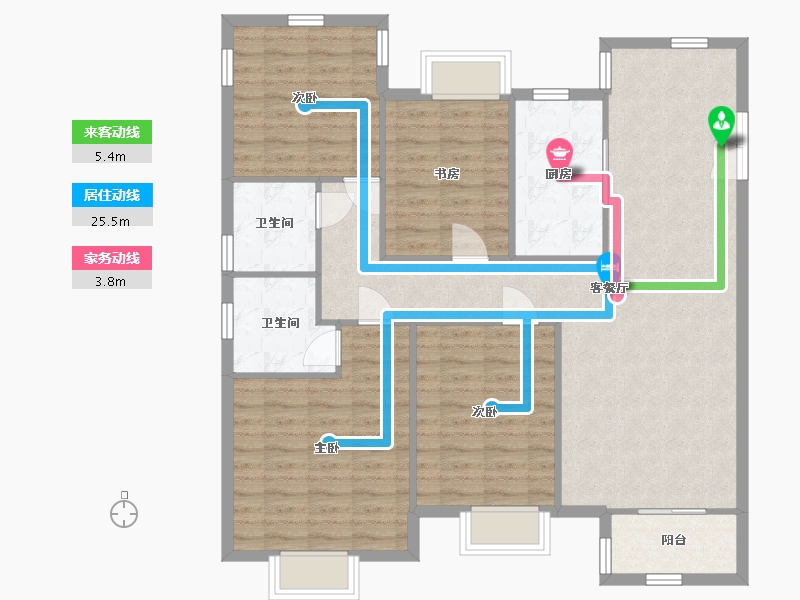 江苏省-苏州市-临澜墅-112.54-户型库-动静线