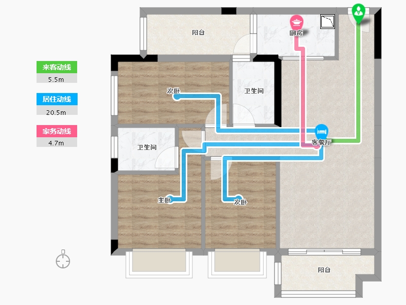 广西壮族自治区-南宁市-鑫邦华府-78.13-户型库-动静线