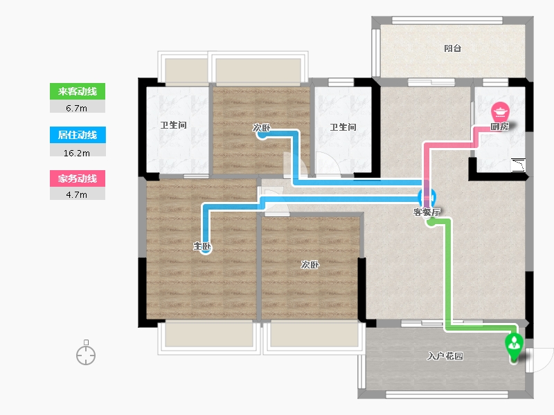 广东省-中山市-水韵名门-96.00-户型库-动静线