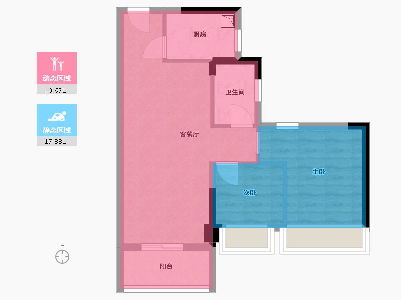 广东省-中山市-盛迪嘉光明1号-51.60-户型库-动静分区