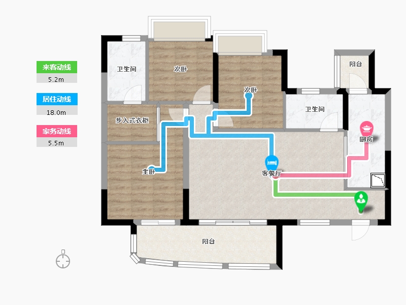 四川省-德阳市-恒大翡翠湾-92.29-户型库-动静线